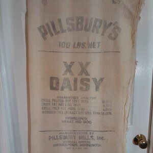 RARE Antique Pillsbury's Flour Sack, XX Daisy